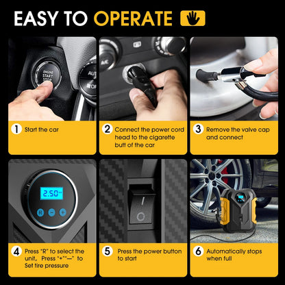 MAX 150 PSI - Tragbarer Hochdruck-Luftkompressor