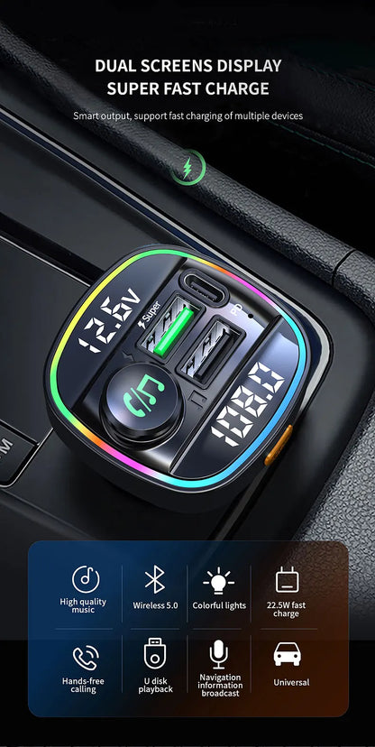 Bluetooth FM-Transmitter 22,5W Charger