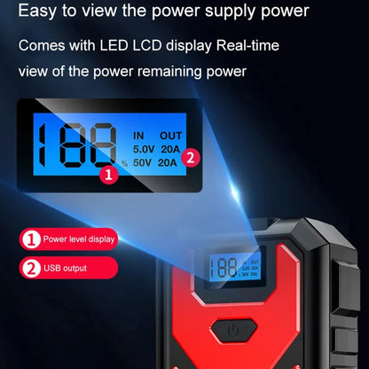 Auto Starthilfe Power Bank – 20000-30000 mAh mit LED-Taschenlampe!